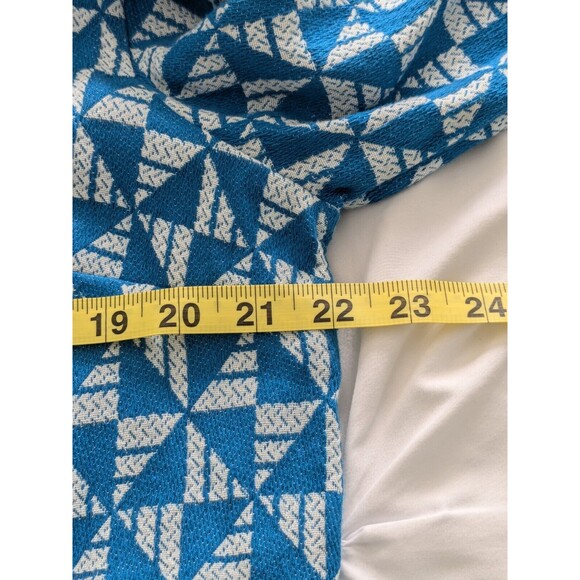 Soft Surroundings Narah Top Women's sz L Geometric Print 3/4 Sleeve Retro V-Neck - Picture 10 of 10